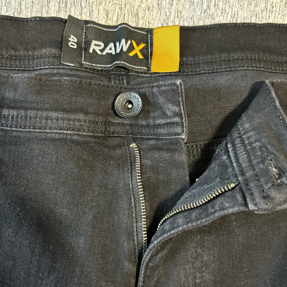 Black denim shorts